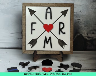 Farm Arrow Sign Digital Files - Farmhouse Decor SVG - Glowforge Files - Country Farm Cut Files - Ranch Decor - Digital Downloads - SVG file