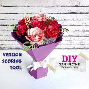 SCORING BOUQUET UND BLUMEN SVG-Datei, Cameo, Cricut, SVG, .studio3, pdf