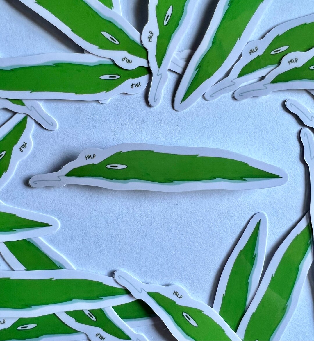 Vinyl Waterproof 3 Sticker Green Worm on a String - Etsy