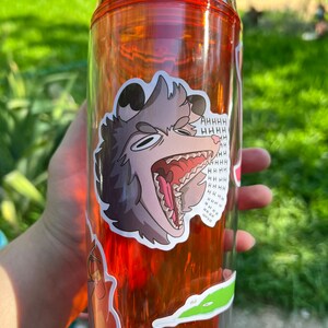 Vinyl Waterproof 3 Sticker Screaming Opossum Funny Animal Laptop Decal ...