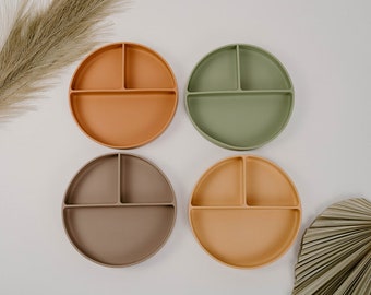 Piatto in silicone/Piatti per bambini/Antiscivolo/Senza BPA/Impermeabile/Lavabile e facile da pulire/Piatto in silicone per neonati e bambini