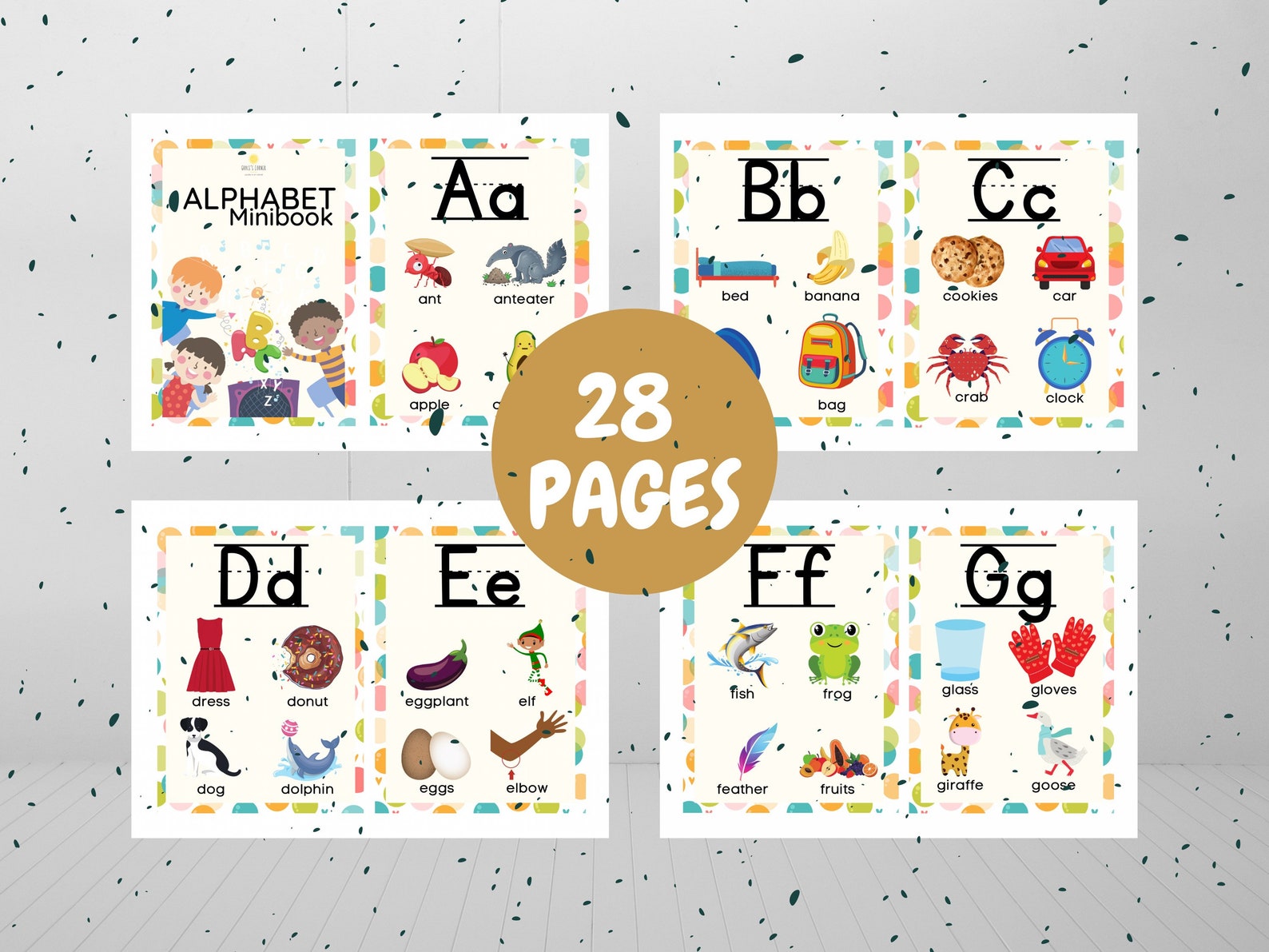 ABC Alphabet Printable Book Toddler Printable Activity Etsy