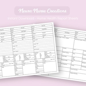 Home Health/Hospice visit sheet and report sheet
