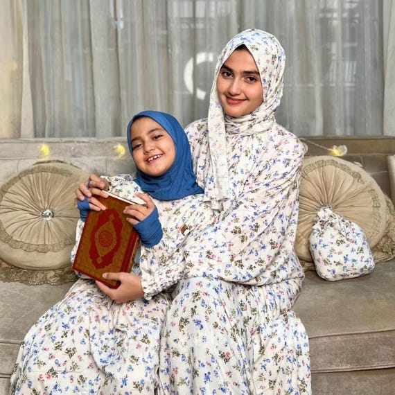 Me and Mommy ASTER Flower Printed Pashmina Prayer Set Ireland