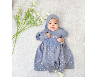 POLKA 0 - 3 months Baby abaya Sets Hijab, muslim baby hijab sets