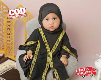 MEDINA baby girl abaya sets, 0-24 months baby girl arabian dress sets hijab