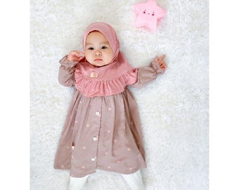 POLKA 4 - 12 months Baby abaya Sets Hijab, muslim baby hijab sets