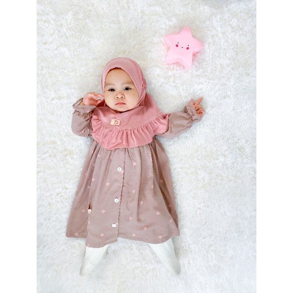 POLKA 4 - 12 months Baby abaya Sets Hijab, muslim baby hijab sets