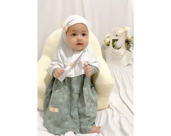 BUNGA 12-24 months Baby abaya Sets Hijab, muslim baby hijab sets