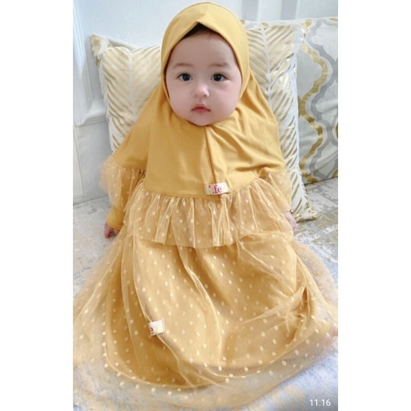 Robe Abaya musulmane 2025 pour fille - Robe à manches longues avec hijab - Robe musulmane - Costume arabe islamique - Robe de prière Jilbab Ramadan, Blanc., 11-12 ans
