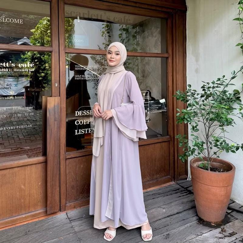 ARRA Lavender Elegance Abaya Outer