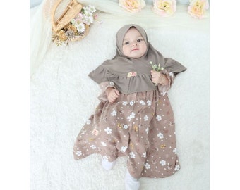 ANNISA  0 - 3 months Baby abaya Sets Hijab, muslim baby hijab sets