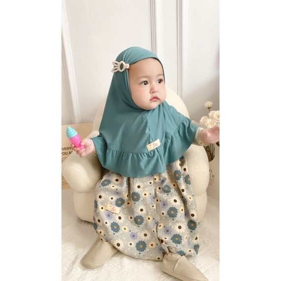 DAISY 0 - 3 Months Baby Abaya Sets Hijab, Muslim Baby Hijab Sets
