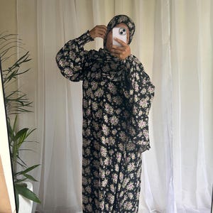 linen prayer dress Prayer Dress Cotton Linen Abaya Black | Women's Clothing