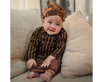0-24 months Batik Lurik sets baby boy, Baby boy batik costume