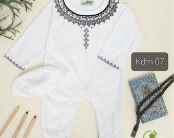 0 - 6 months Baby boy muslim romper sets, muslim baby boy outfit