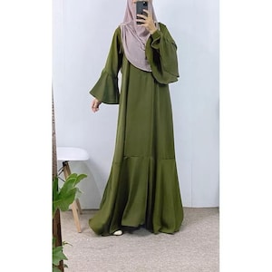 Green Army Modest Abaya for Women (Abaya Only)