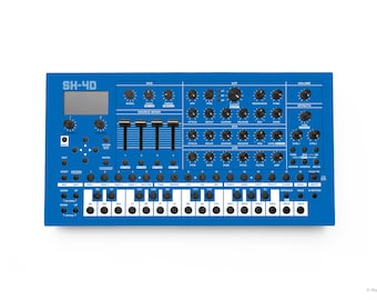 Roland SH-4d - "101 Blue" Vinyl Overlay
