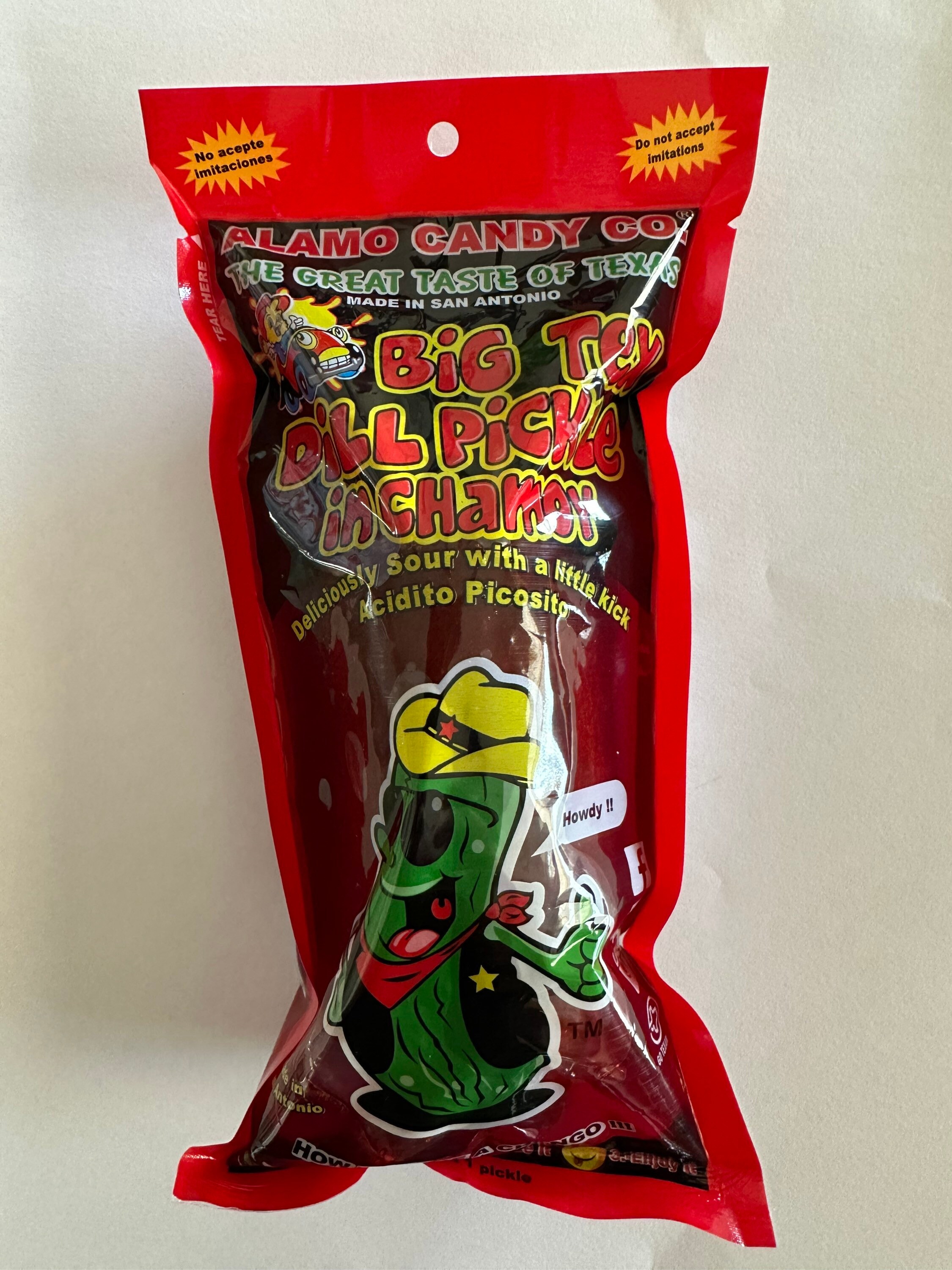 BIG TEX Dill Pickle in Chamoy as Seen on Tiktok. Alamo Candy Etsy