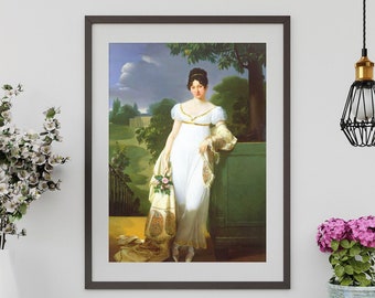 Victorian Woman Portrait: Bridgerton Style Art Print (Digital Download)