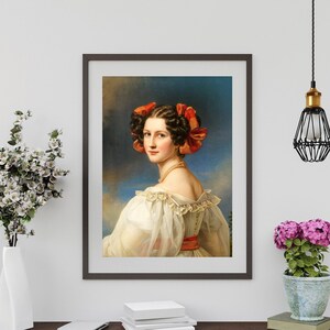 Vintage Woman Portrait Art Print: Belle of the Ball, Regency Style (Digital Download)