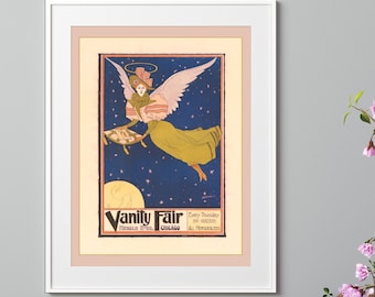 Vanity Fair Magazine Cover Art Print: 1910s Retro Angel (Digital Download)