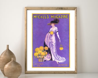 マッコールズ・マガジンの表紙アートプリント、1912年10月号（デジタルダウンロード）