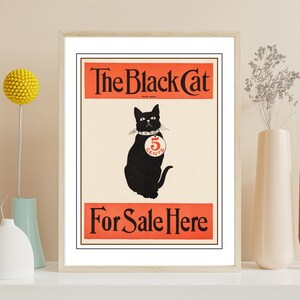 【CAT】　vintage poster Victorian Cat Art Vintage Poster - Etsy