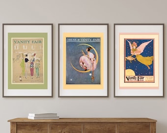 Vanity Fair Magazine Cover Print Set: 1910s Retro Art (Digital Download)