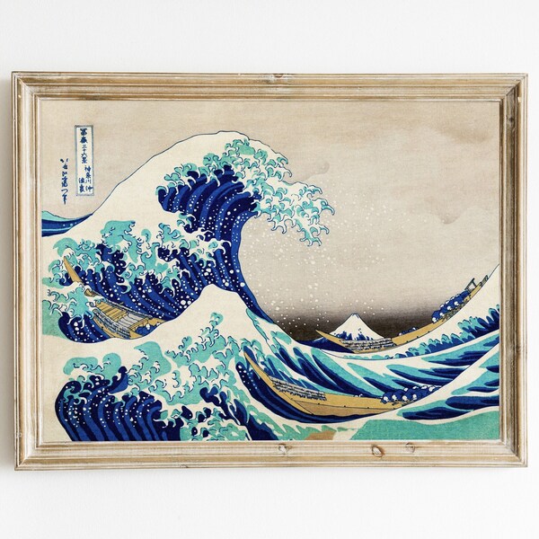 The Great Wave of Kanagawa, Katsushika Hokusai Paintings, Japanese Art Prints, Digital Wall Art