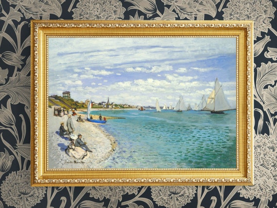 サント・アドレスのレガッタ、クロード・モネの絵画、海辺の風景