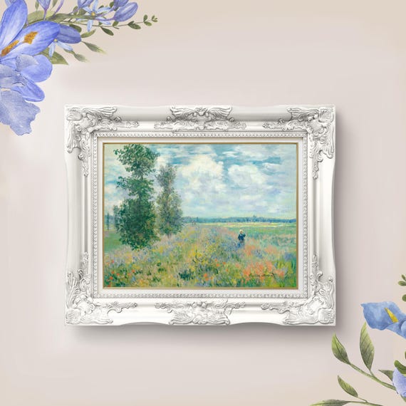 原画】印象派風 ポピーの花 絵画 額縁付き アート インテリア 【公式通販】