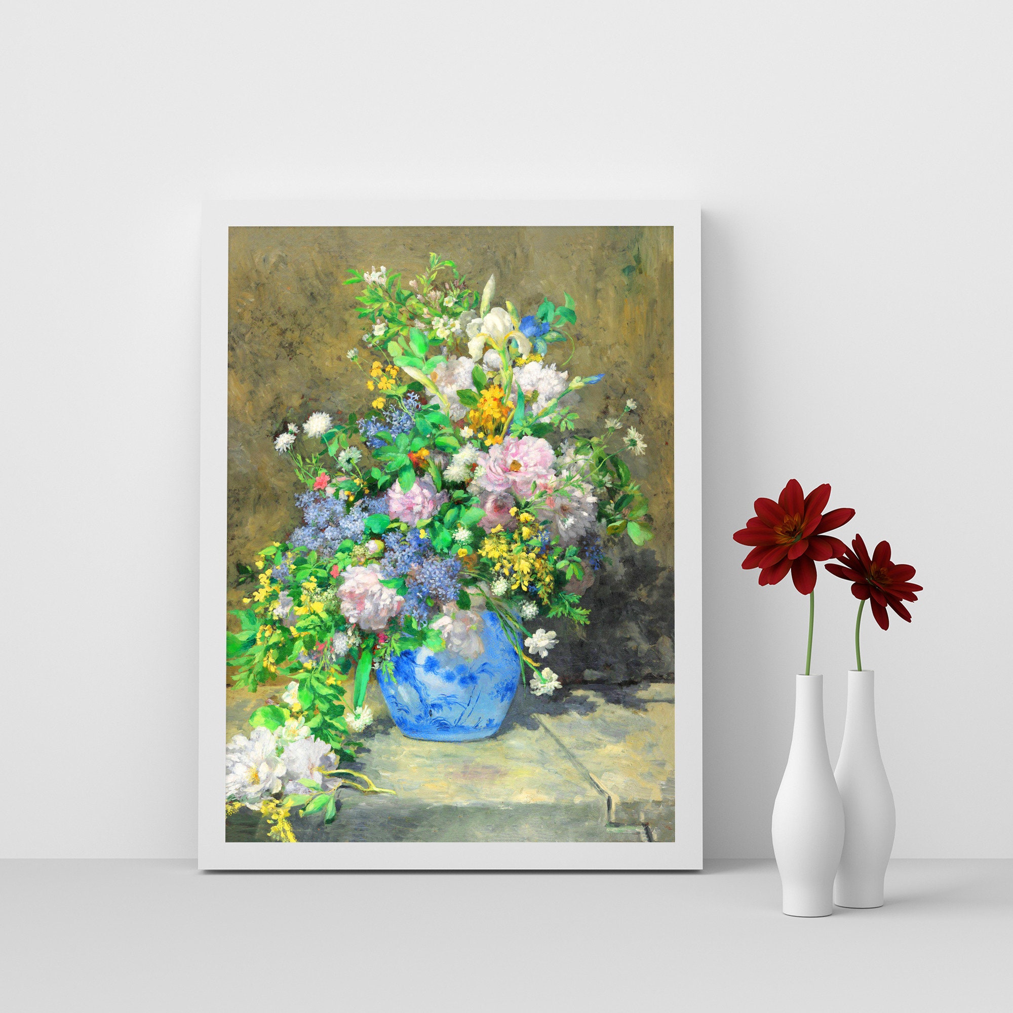 新品未使用　絵画　ルノワール　春の花 楽天市場】絵画 複製名画 キャンバスアート 世界の名画シリーズ