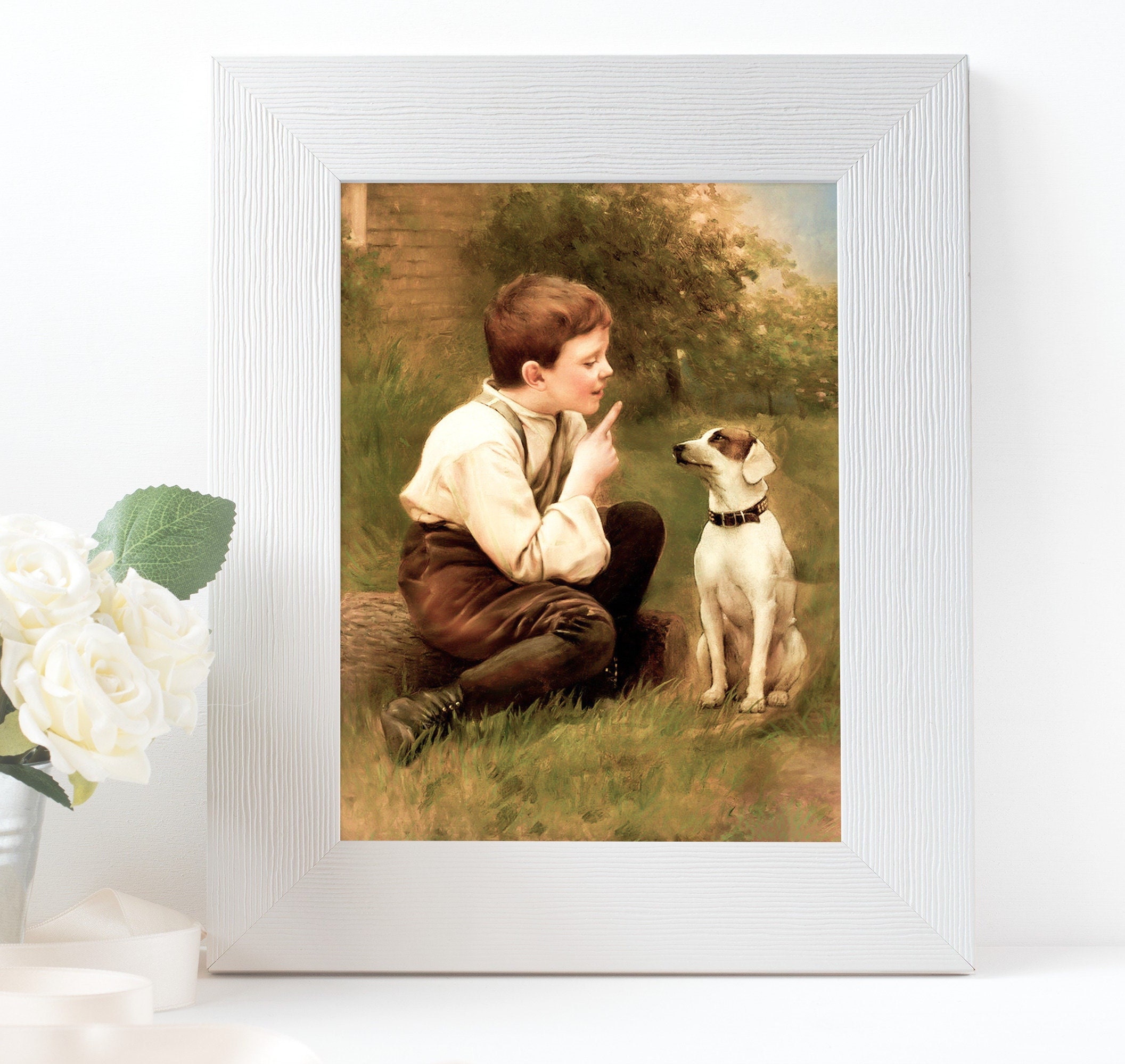Famous painting boy with best sale dog