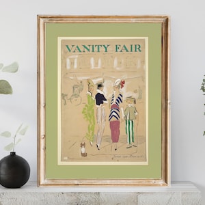 Vanity Fair Magazine Cover Print, June 1914, Vintage Magazine Cover Poster, Retro Vintage Print, Magazine Cover Print, Digital Download