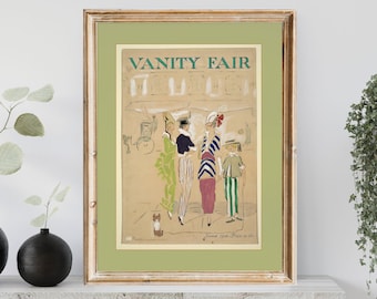 Vintage Vanity Fair Magazine Cover Art Print, June 1914 (Digital Download)