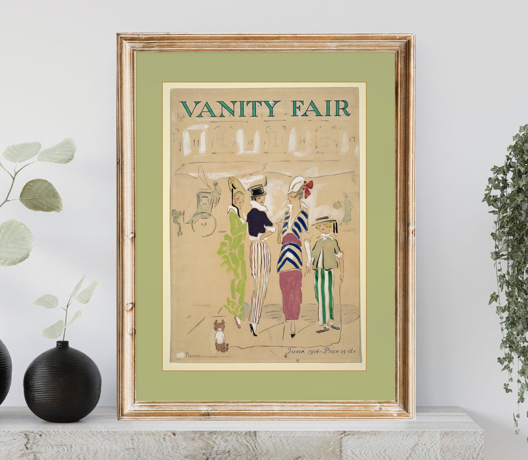 Vintage Vanity Fair Couple Magazine Cover Poster — MUSEUM OUTLETS
