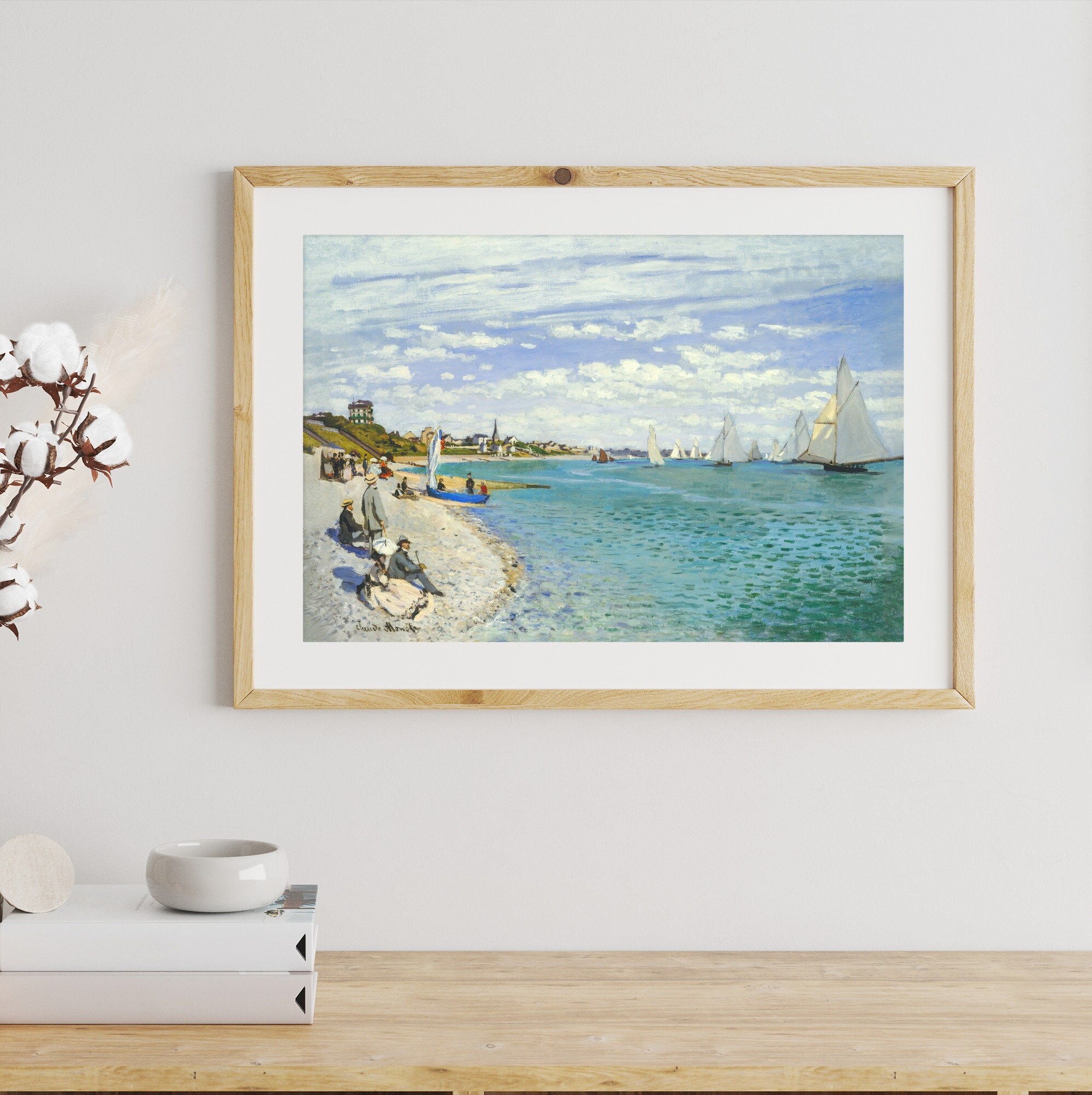 サント・アドレスのレガッタ、クロード・モネの絵画、海辺の風景