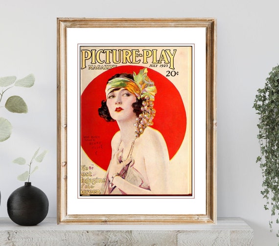 Picture-Play Magazine Cover Poster Print, July 1923 Issue, Vintage.