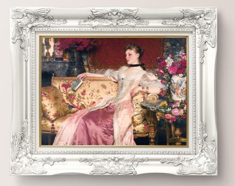 Vintage Woman Portrait Print: Regency Fashion Style (Digital Download)