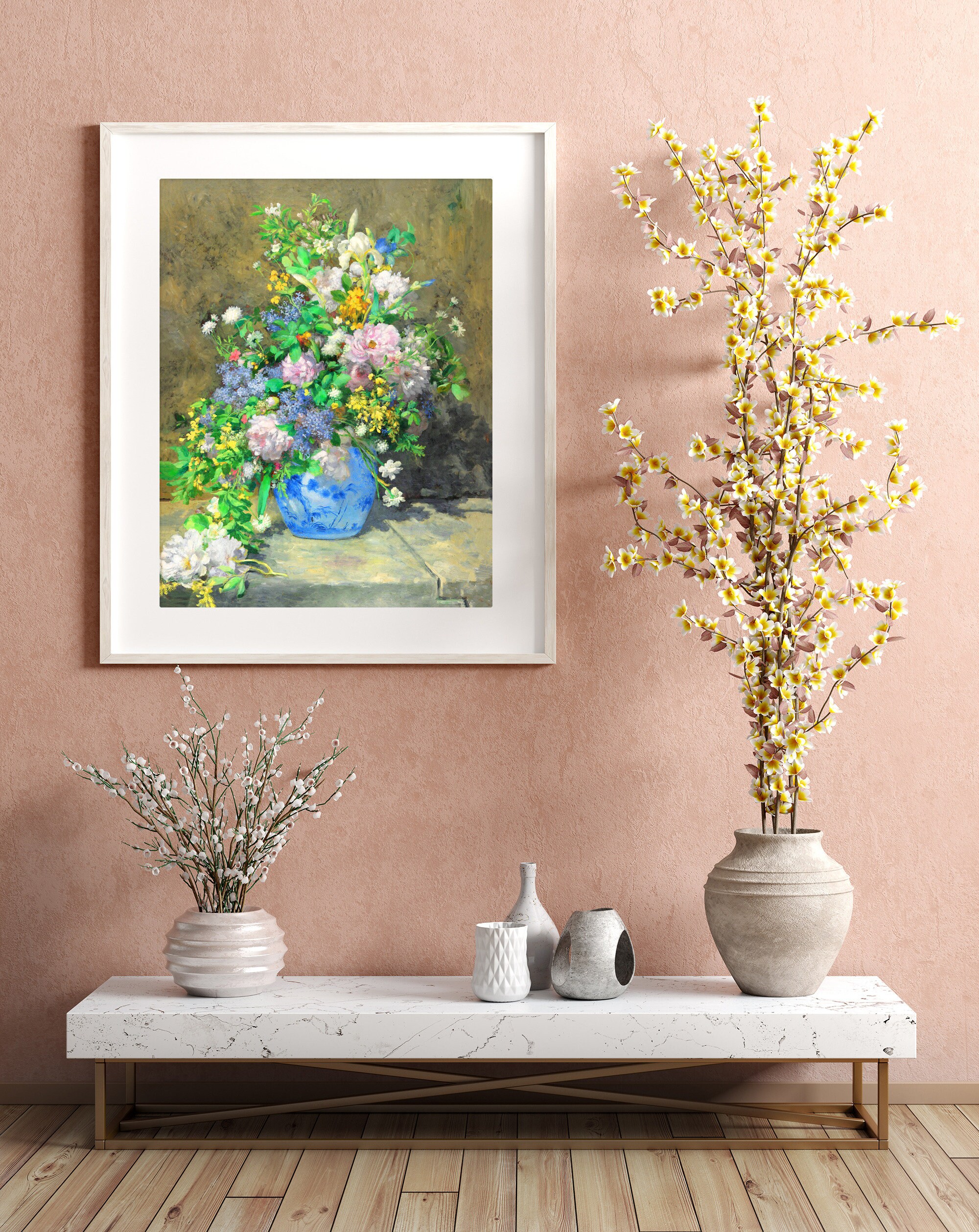 春の花束、ピエール・オーギュスト・ルノワールの絵画、デジタル 春の花束、ピエール・オーギュスト・ルノワールの絵画、デジタル