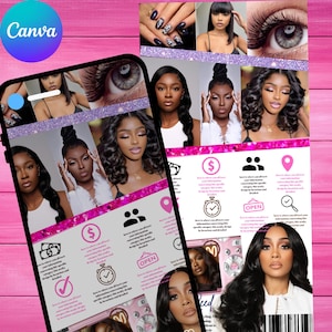 booking site template, DIY booking acuity scheduling site, hair lash nail booking site, Canva editable template