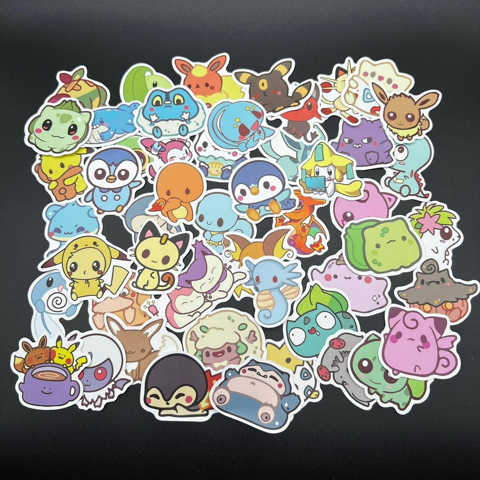 Pokemon Cute Kawaii Chibi Laptop Waterproof Stickers |50 Stickers