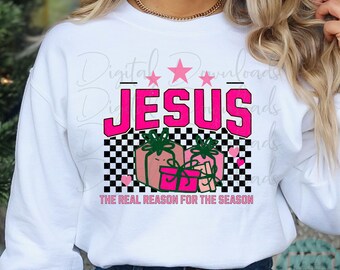 Jesus Christmas PNG, Faith Sublimation Design (Digital Download)