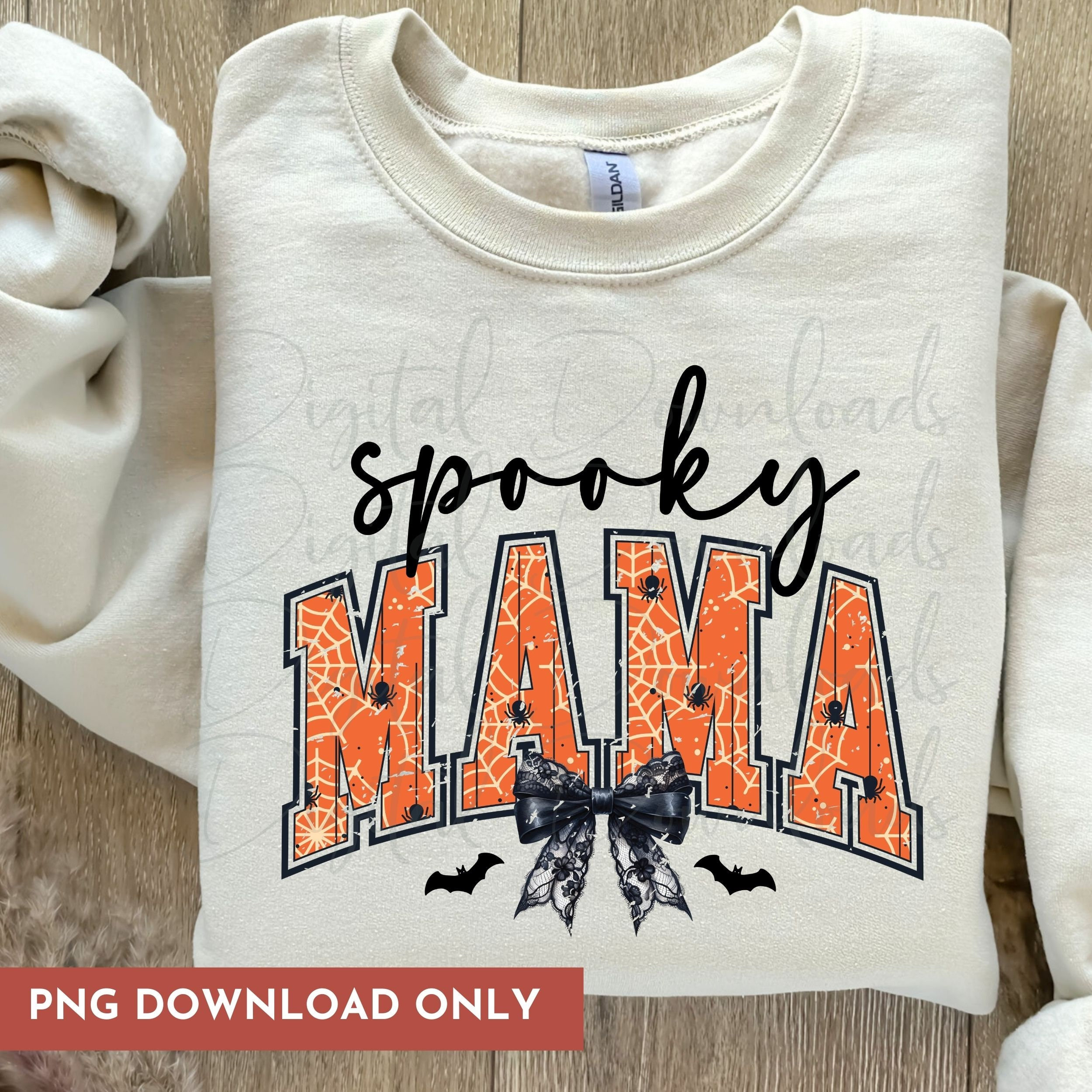 Spooky Mama Png, Coquette Halloween Png, Spooky Season Png, Retro Halloween Png, Fall Png, Halloween Shirt Sublimation Designs Png