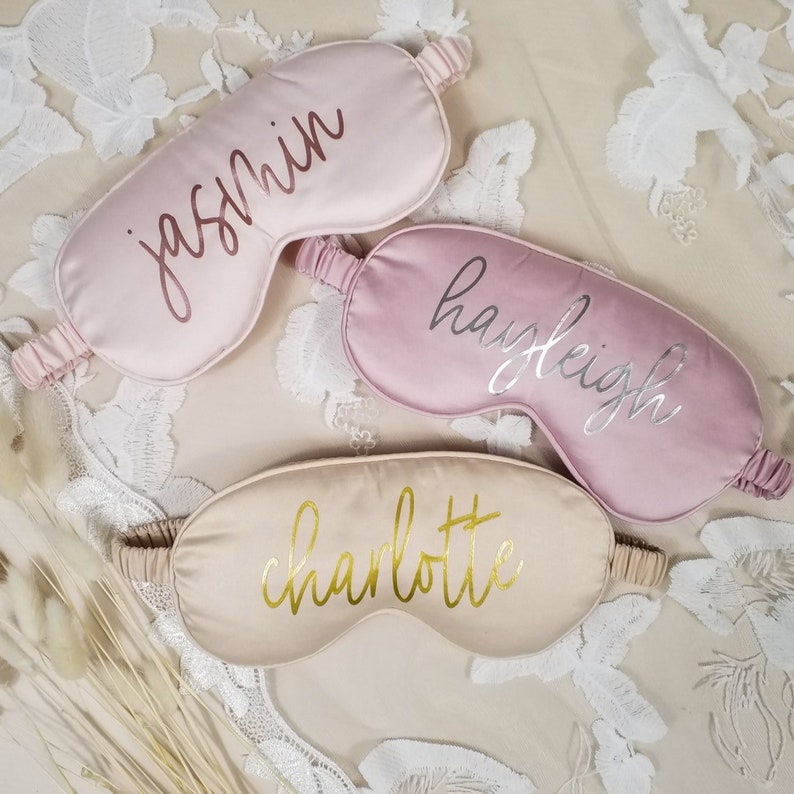 Personalised Eye Mask for Bridal Partywedding Etsy