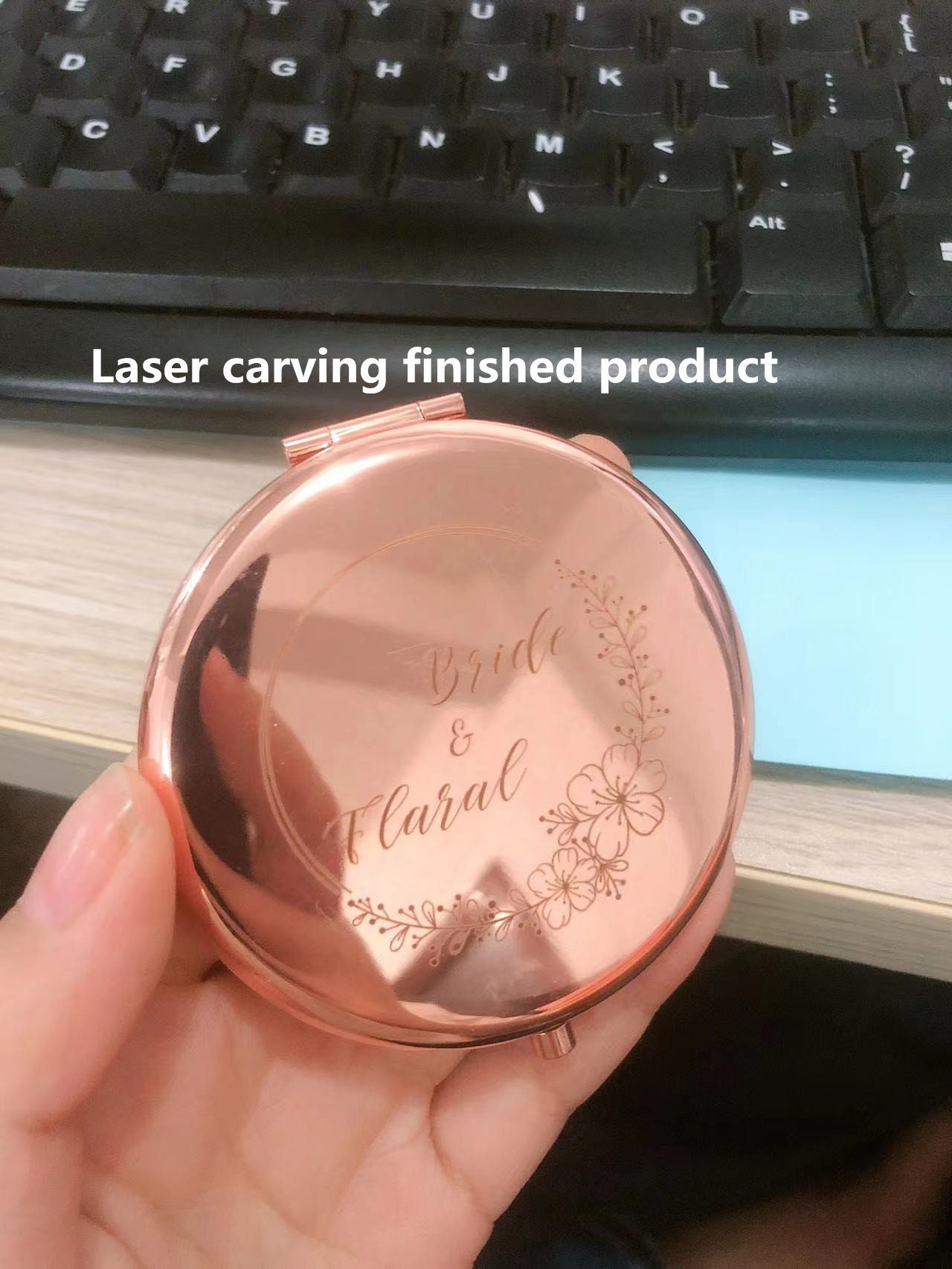 Personalized Compact Mirror Pocket Mirror Bridesmaid Gift Etsy