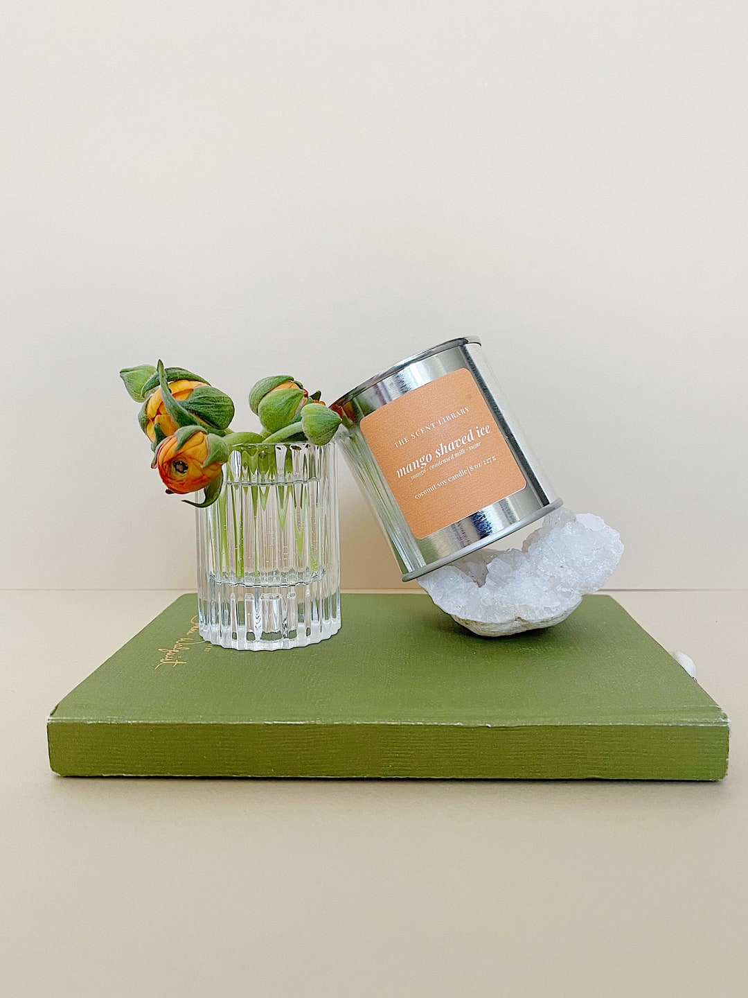 Mango Ice Notes Mango Shaved Ice (bingsu) Coconut Soy Candle 8oz - Notes: Mango ...