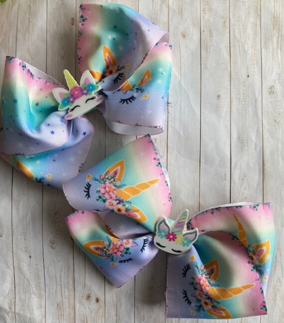 Unicorn Hair Bows Etsy