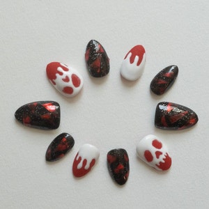 Poison Apple Press On Nails | Spooky Design Press On Nails | Halloween Design Nails| Easy Press On |
